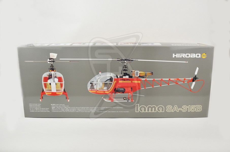 0412-930 sólo roja Hirobo Lama SA-315B helicóptero escala 