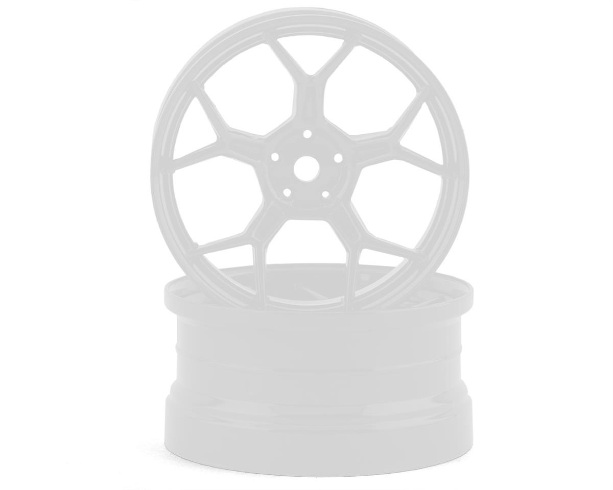 DS RACING 5Y Spoke Drift Feathery Rims White Hi-Gloss Offset 6mm