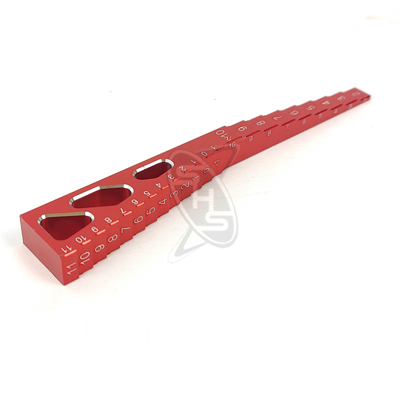 SINGAHOBBY Ride Height and Droop Gauge 1 to 10mm, -2 to 11mm (Red)