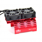 OMG Heatsink for Dual Cooling Fan for 550/540/36mm Motor (Red)